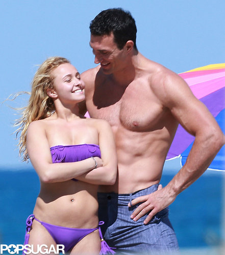 Hayden Panettiere wore a purple bikini on the beach with her boyfriend.
Hayden Panettiere wore a purple bikini on the beach with her boyfriend.