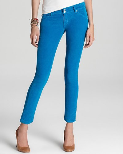 Hudson Pants - Collin Skinny Corduroy in Teal We Meet Again