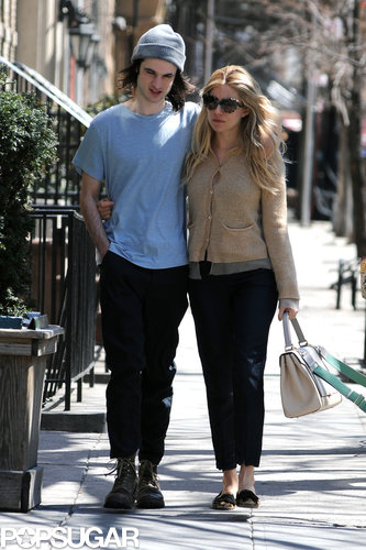 Tom Sturridge and Sienna Miller wrapped their arms around each other in NYC on Wednesday.
Tom Sturridge and Sienna Miller wrapped their arms around each other in NYC on Wednesday.