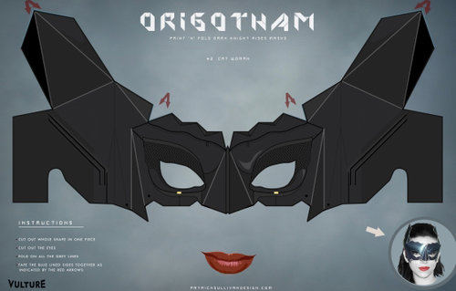 Characters from The Dark Knight Rises will have a very special place at your wedding with these printable Catwoman, Batman, and Bane masks (free).
Characters from The Dark Knight Rises will have a very special place at your wedding with these printable Catwoman, Batman, and Bane masks (free).
