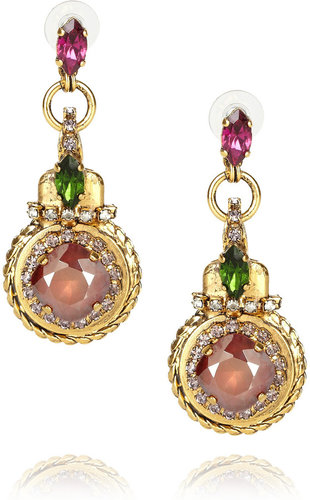 Erickson Beamon Bosa Nova gold-plated drop earrings