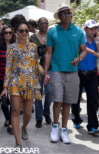 Beyoncé Knowles and Jay-Z held hands as they walked through Old Havana, Cuba.
Beyoncé Knowles and Jay-Z held hands as they walked through Old Havana, Cuba.