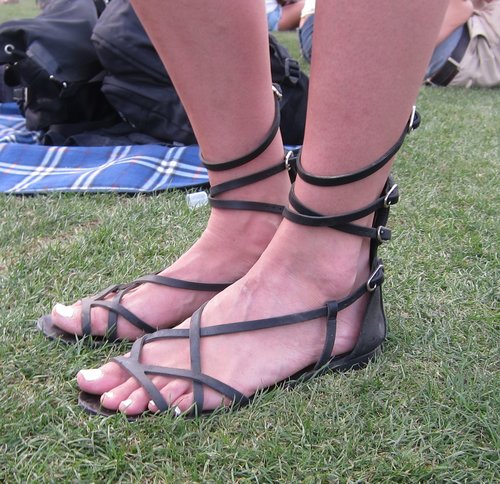 A pair of barely there strappy sandals is the perfect match for easy, breezy dresses.
A pair of barely there strappy sandals is the perfect match for easy, breezy dresses.