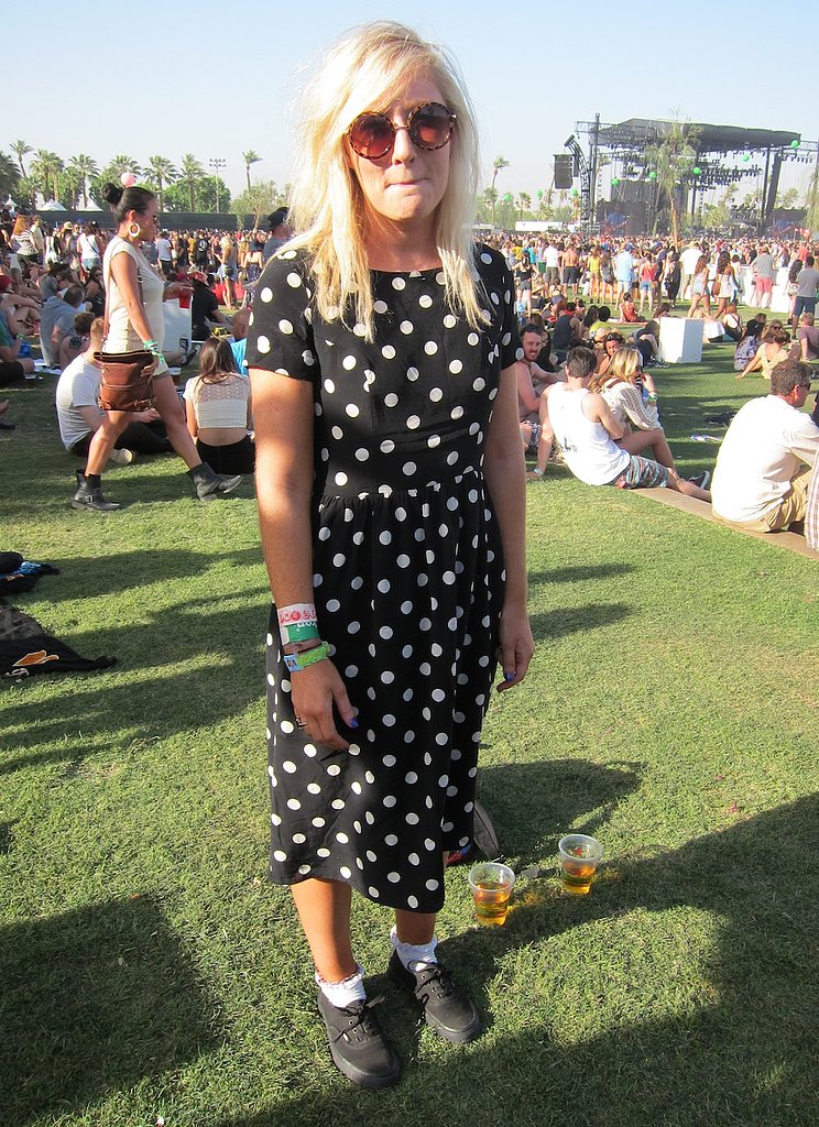 This music lover paired her cute polka dots with lace socks for a '90s moment.
Source: Chi Diem Chau
This music lover paired her cute polka dots with lace socks for a '90s moment.
Source: Chi Diem Chau