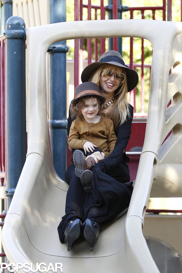 Rachel Zoe took Skyler to the park. Rachel Zoe took Skyler to the park.