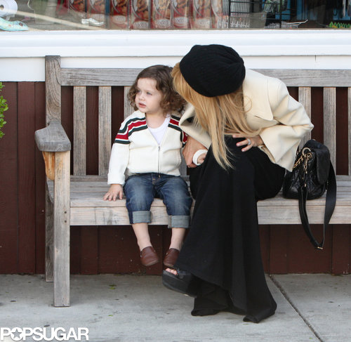 Rachel Zoe Slides With Skyler During Park Playtime Rachel Zoe Slides With Skyler During Park Playtime