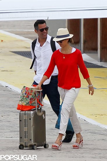 Jessica Alba and Cash Warren headed out of St. Barts.
Jessica Alba and Cash Warren headed out of St. Barts.