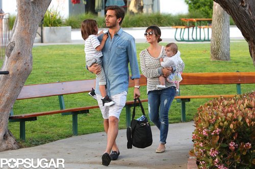 Kourtney Kardashian and Scott Disick carried their little ones, Mason and Penelope, to a park in Malibu on Saturday.
Kourtney Kardashian and Scott Disick carried their little ones, Mason and Penelope, to a park in Malibu on Saturday.