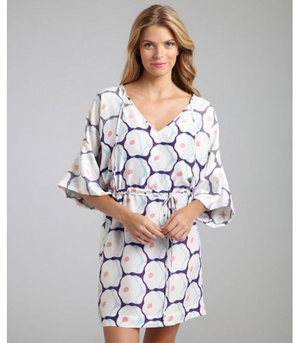 Diane Von Furstenberg pop daisy coral 'Iniko Beach' tunic coverup