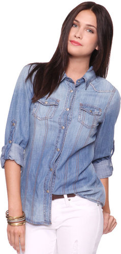 FOREVER 21 Life In ProgressTM Chambray Shirt