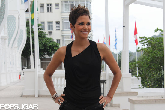 Halle Berry posed during a press appearance in Brazil.
Halle Berry posed during a press appearance in Brazil.