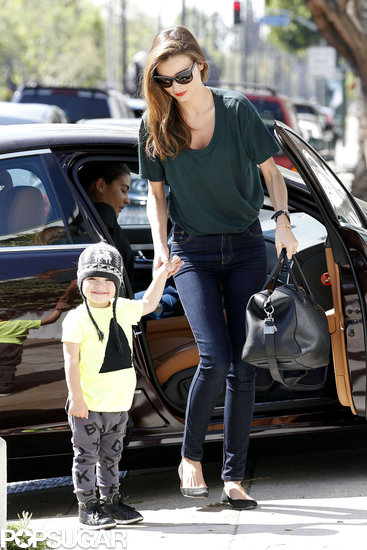 Miranda Kerr and Flynn Bloom were out and about in LA on Thursday.
Miranda Kerr and Flynn Bloom were out and about in LA on Thursday.