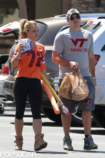 Britney Spears and David Lucado went grocery shopping together in LA. Britney Spears and David Lucado went grocery shopping together in LA.