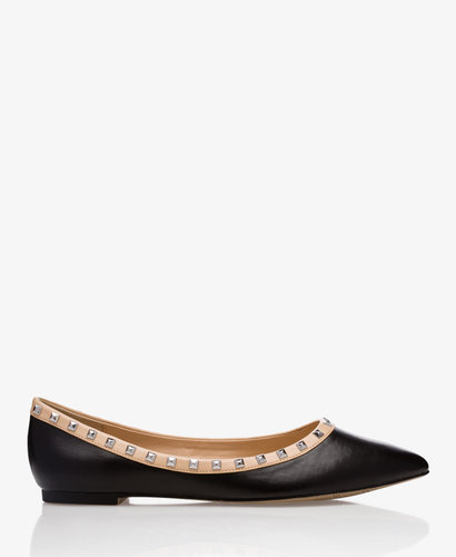 FOREVER 21 Studded Faux Leather Flats