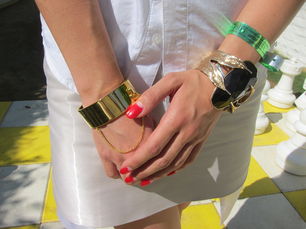 A long half-moon manicure is a modern twist on a classic.
Photo: Meg Cuna
A long half-moon manicure is a modern twist on a classic.
Photo: Meg Cuna