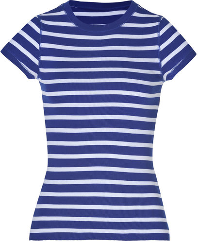 Ralph Lauren Black Striped Cotton Agness T-Shirt in Royal/White