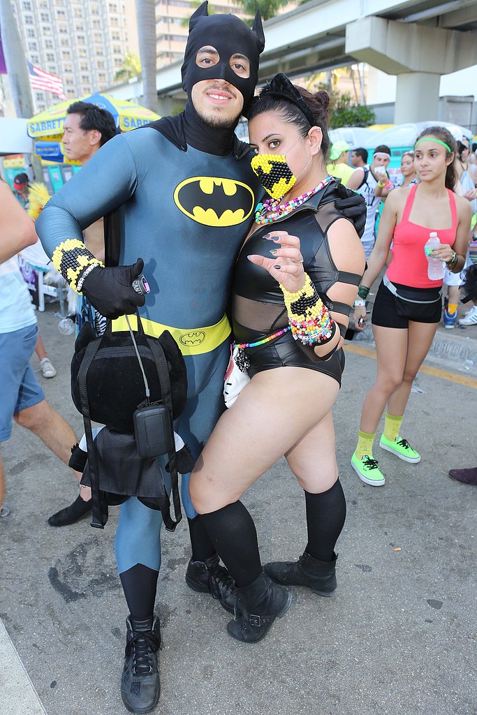 This couple donned Batman costumes for the Ultra Music Festival in Miami.
This couple donned Batman costumes for the Ultra Music Festival in Miami.