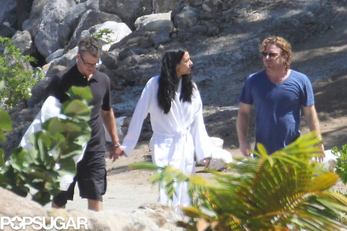 Matt and Luciana Damon walked around St. Lucia after their vow renewal.
Matt and Luciana Damon walked around St. Lucia after their vow renewal.