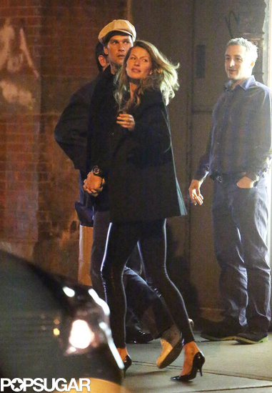 Tom Brady and Gisele Bündchen went to dinner in NYC. Tom Brady and Gisele Bündchen went to dinner in NYC.