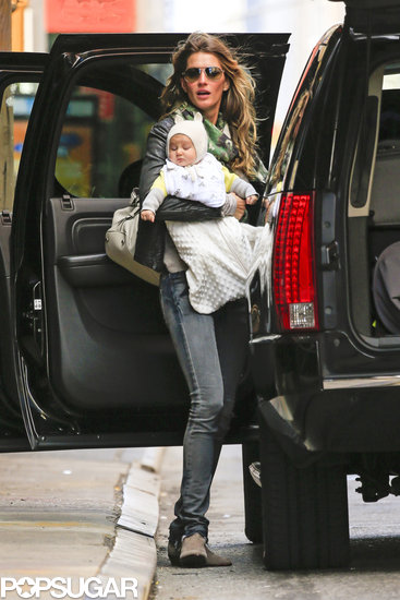 Gisele Bündchen carried Vivian for an outing in NYC.
Gisele Bündchen carried Vivian for an outing in NYC.