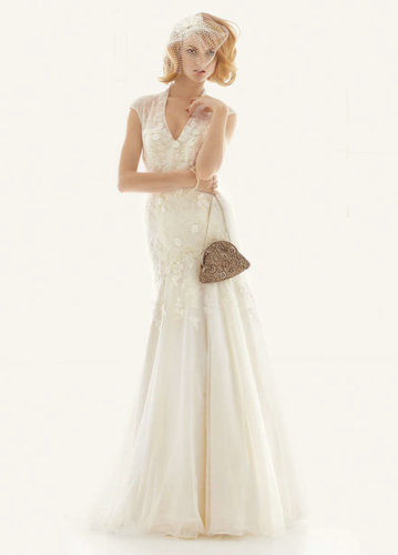 This Melissa Sweet for David's Bridal fit-and-flare lace gown ($950) has a traditional feel that's so incredibly feminine.
This Melissa Sweet for David's Bridal fit-and-flare lace gown ($950) has a traditional feel that's so incredibly feminine.