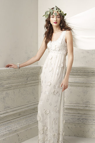 If you seek a laid-back vibe on your big day, then consider this There Is Only You and Me flower-appliqué tank dress ($800, originally $2,500) — it's special but not over the top.
If you seek a laid-back vibe on your big day, then consider this There Is Only You and Me flower-appliqué tank dress ($800, originally $2,500) — it's special but not over the top.