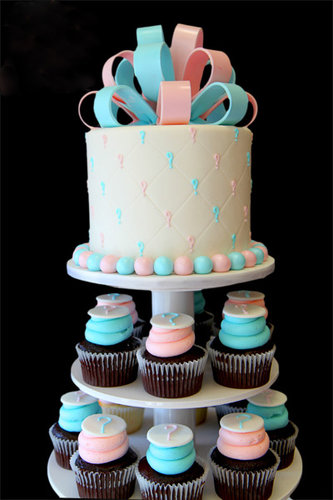 Pink and Blue Cupcake Stand Pink and Blue Cupcake Stand