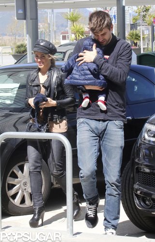 Shakira and Gerard Show Airport PDA as She and Milan Head to LA Shakira and Gerard Show Airport PDA as She and Milan Head to LA