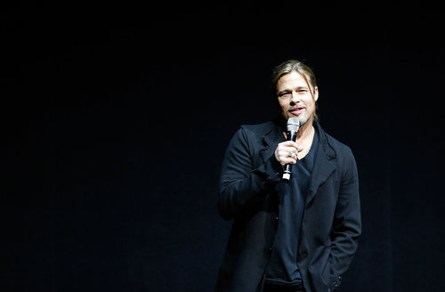 Brad Pitt Says He Made World War Z For His "Boys" at CinemaCon Brad Pitt Says He Made World War Z For His "Boys" at CinemaCon