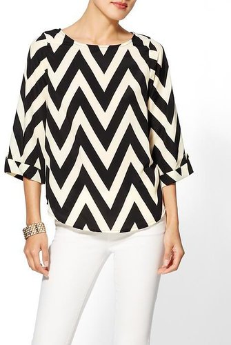 Everly Clothing Chevron Print Blouse