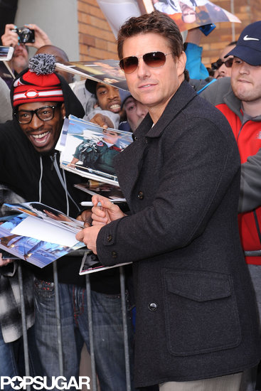 Tom Cruise signed autographs and mingled with fans.
Tom Cruise signed autographs and mingled with fans.