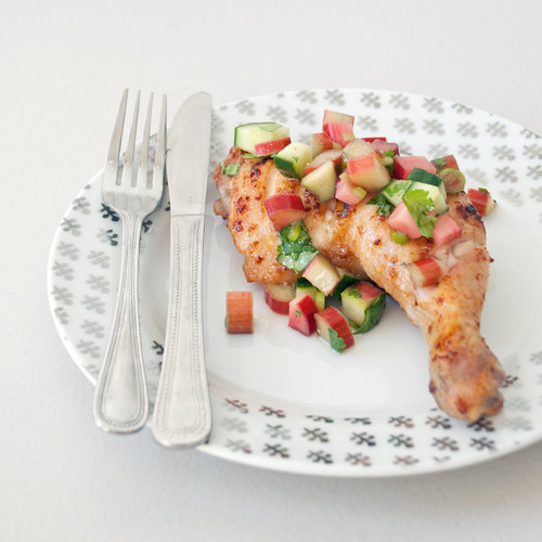 Chicken Thighs With Rhubarb-Cucumber Salsa Chicken Thighs With Rhubarb-Cucumber Salsa