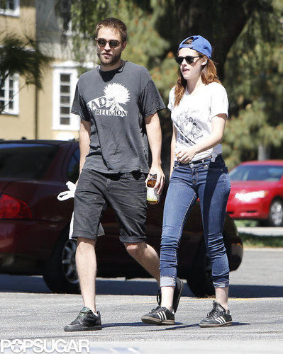 Robert Pattinson Gets Cute With His Pup During an Outing With Kristen Stewart Robert Pattinson Gets Cute With His Pup During an Outing With Kristen Stewart