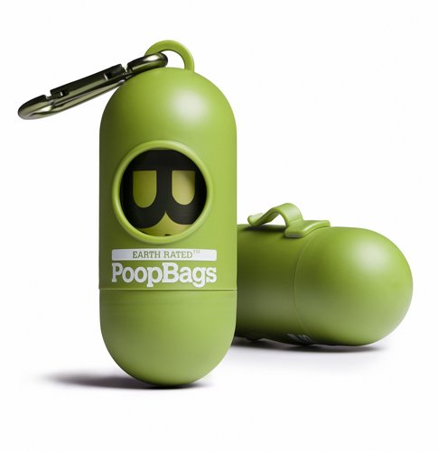 Green Dispenser With 15 Dog Waste Poop Bags Green Dispenser With 15 Dog Waste Poop Bags