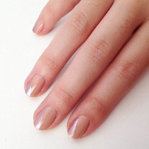 Already have a nude polish and a shimmering metallic in your stash? This nude nail art idea is a fun way to dress up simple nails and is subtle enough for those who want something a little more modest.
Already have a nude polish and a shimmering metallic in your stash? This nude nail art idea is a fun way to dress up simple nails and is subtle enough for those who want something a little more modest.