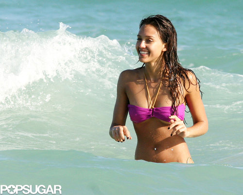 Jessica Alba celebrated New Year's Day 2007 in a skimpy suit in the Miami waters.
Jessica Alba celebrated New Year's Day 2007 in a skimpy suit in the Miami waters.