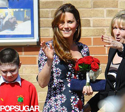 Kate Middleton Puts Her Growing Baby Bump on Display at a School Visit Kate Middleton Puts Her Growing Baby Bump on Display at a School Visit
