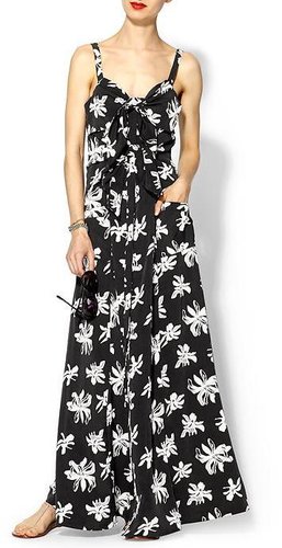 Viva Vena Tie Front Maxi Dress