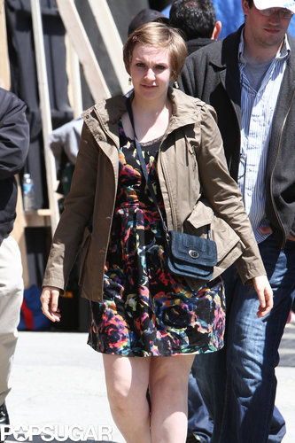 Lena Dunham and Allison Williams Get in Girl Time on Set Lena Dunham and Allison Williams Get in Girl Time on Set