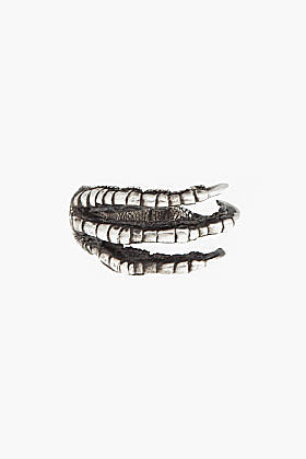 ANN DEMEULEMEESTER Silver detailed bird claw ring
