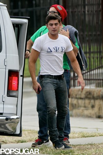 Zac Efron Rocks a Tight T-Shirt and a Tattoo For Townies Zac Efron Rocks a Tight T-Shirt and a Tattoo For Townies