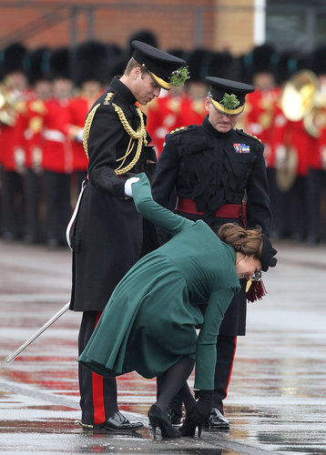 Prince William was quite the gentleman helping Kate Middleton with her shoe in March 2013 in England.
Prince William was quite the gentleman helping Kate Middleton with her shoe in March 2013 in England.