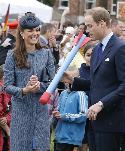 Kate Middleton cracked up while Prince William goofed around on a June 2012 visit to Nottingham, England.
Kate Middleton cracked up while Prince William goofed around on a June 2012 visit to Nottingham, England.
