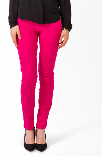 FOREVER 21 Life In ProgressTM Zippered Pocket Colored Skinnies