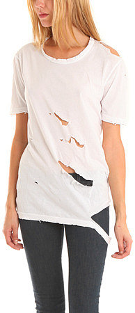 Nightcap Clothing Ripped Tee in White