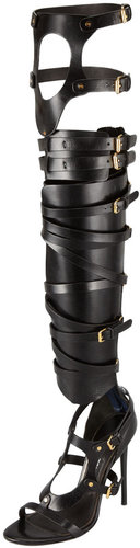 Tom Ford Strappy Buckled Sandal Boot, Black