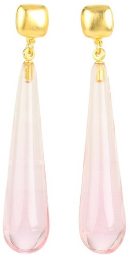 Kenneth Jay Lane - Long Tear Drop Earring (Pink) - Jewelry
