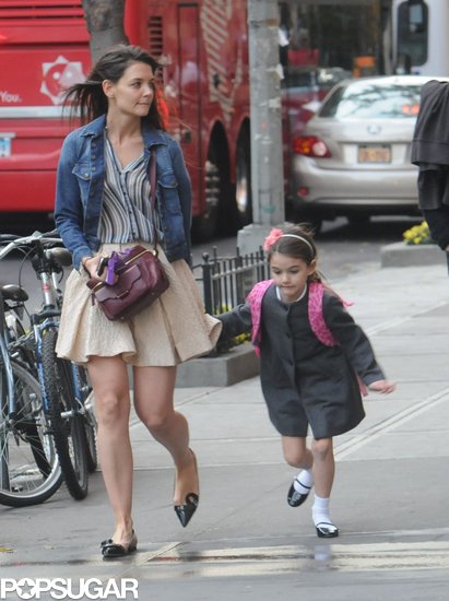 The Jerome C. Rousseau Mika flats ($348, originally $695) Katie Holmes wore with her Derek Lam camera bag and denim jacket in NYC would add polish to just about any piece it touches. We can see it especially working for the office with wide-leg or cropped trousers.
The Jerome C. Rousseau Mika flats ($348, originally $695) Katie Holmes wore with her Derek Lam camera bag and denim jacket in NYC would add polish to just about any piece it touches. We can see it especially working for the office with wide-leg or cropped trousers.