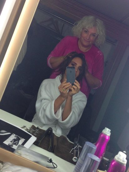 Victoria Beckham worked with hairstylist Tina Outen.
Source: Twitter user VictoriaBeckham
Victoria Beckham worked with hairstylist Tina Outen.
Source: Twitter user VictoriaBeckham