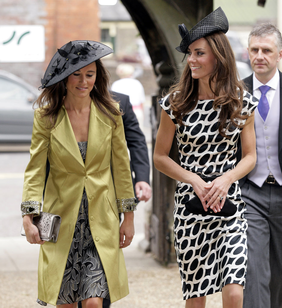 Pippa and Kate Middleton wore almost identical headpieces in July 2011 to watch their friend and jockey Sam Waley-Cohen tie the knot with Annabel Ballin in Berkshire, UK.
Pippa and Kate Middleton wore almost identical headpieces in July 2011 to watch their friend and jockey Sam Waley-Cohen tie the knot with Annabel Ballin in Berkshire, UK.